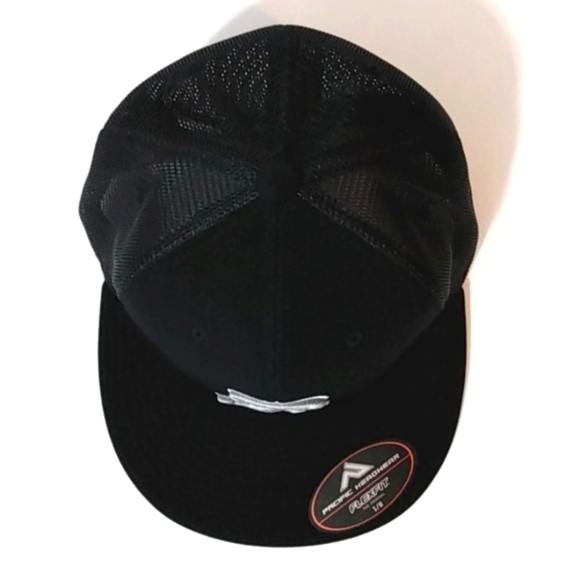 TACOMA RAINERS BLACK FITTED CAP PACIFIC HEADWEAR FLEX FIT SIZE SM-MED NWT - Picture 8 of 9